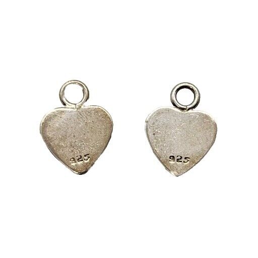 Charms Sterling Silver Blank Heart - Set of 2 - image 5