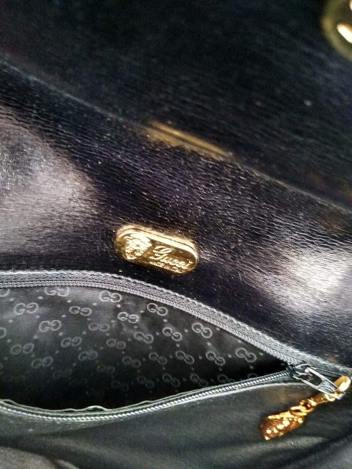 Gucci Black Leather Bag - image 8