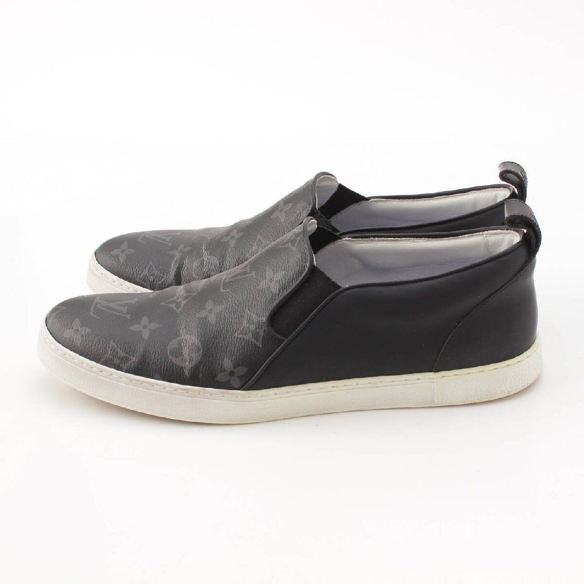 Louis Vuitton Monogram Eclipse Canvas Slip-On Bla… - image 3