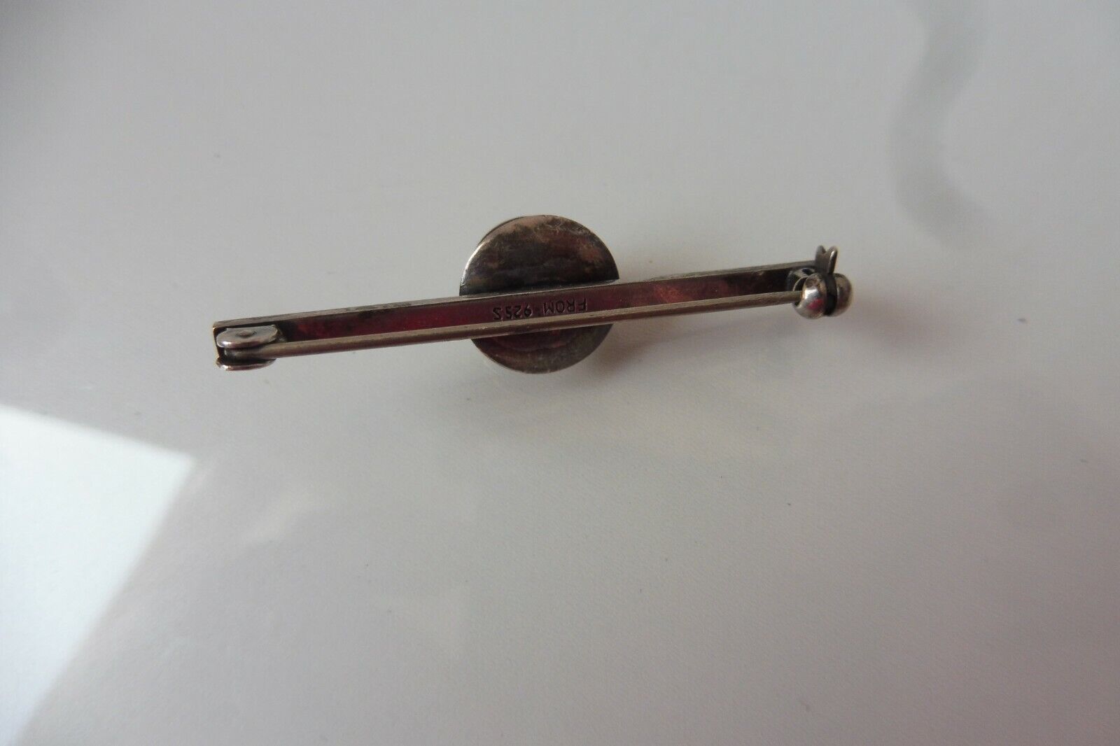 Beautiful, old brooch, 925 silver, amber, pin, fr… - image 3