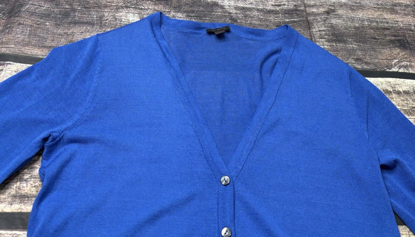 J Jill Wearever Blue Long Cardigan Sweater Minima… - image 4