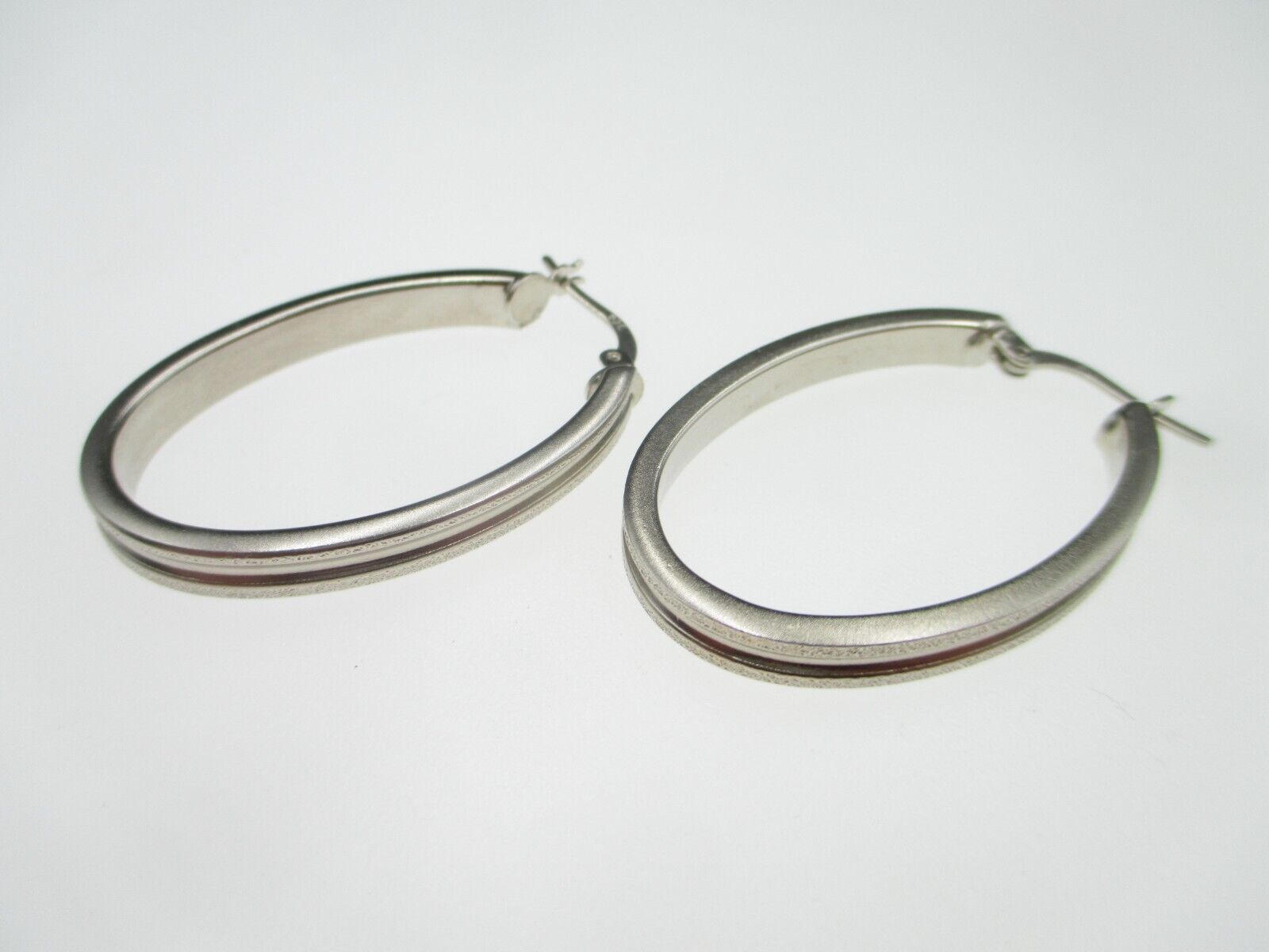 Large hoop earrings 925 sterling silver stud earr… - image 3