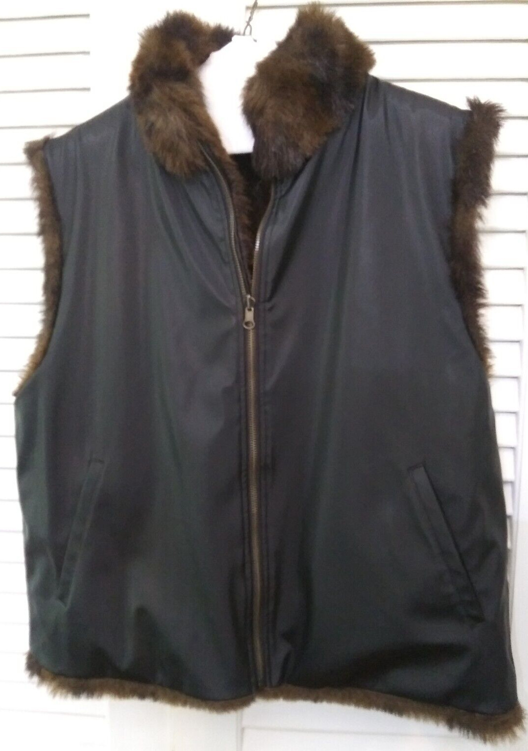 Coaco New York - Women's Reversible Fur Vest - Bl… - image 1