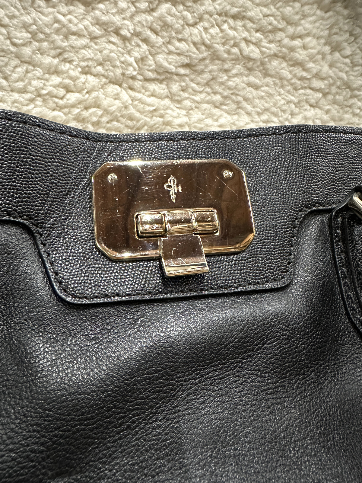 Vtg VALISE KENDRA E/W EAST WEST Cole Haan Black L… - image 4