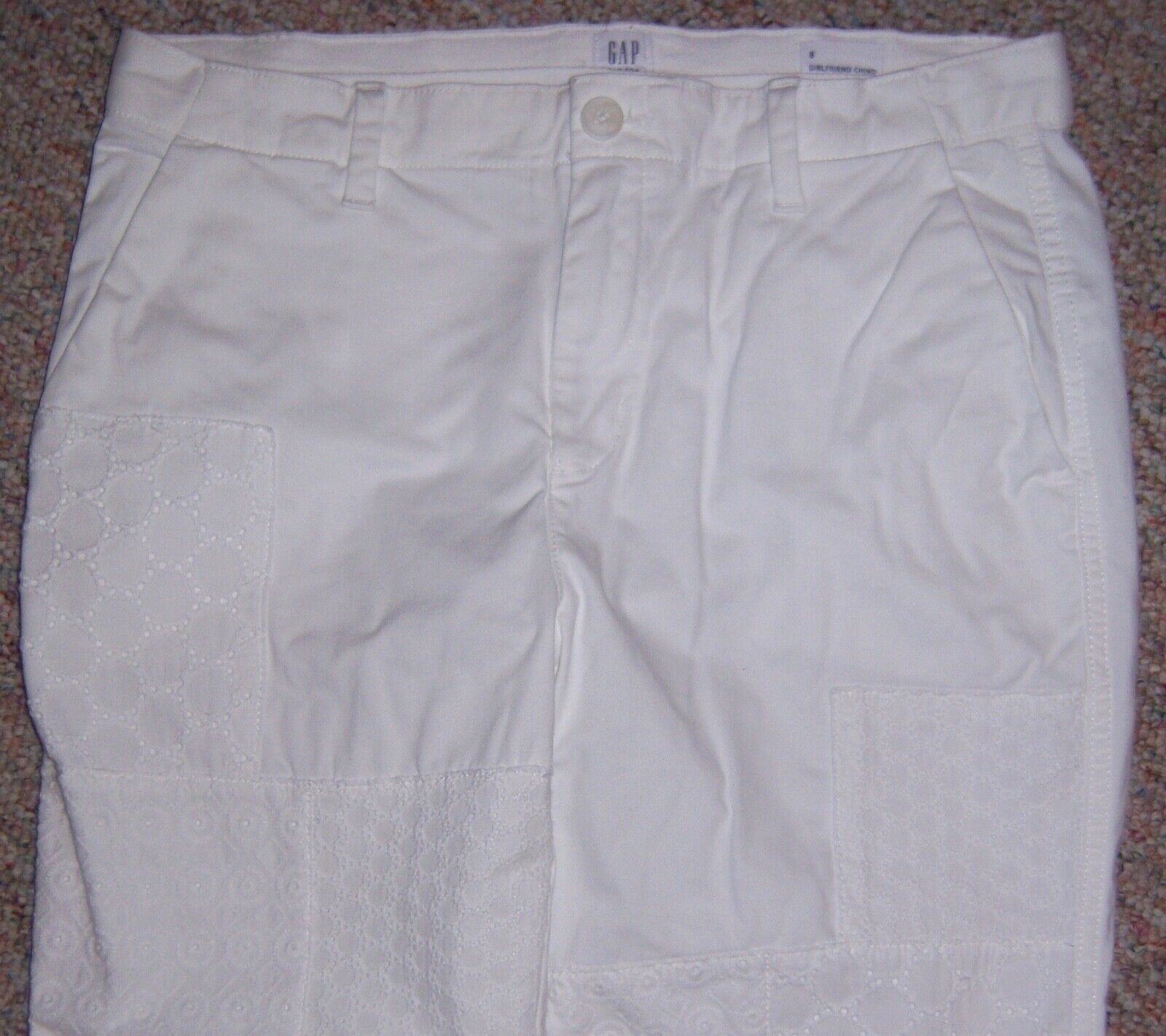 GAP White Girlfriend Chino Slim Leg Ankle Khaki P… - image 3