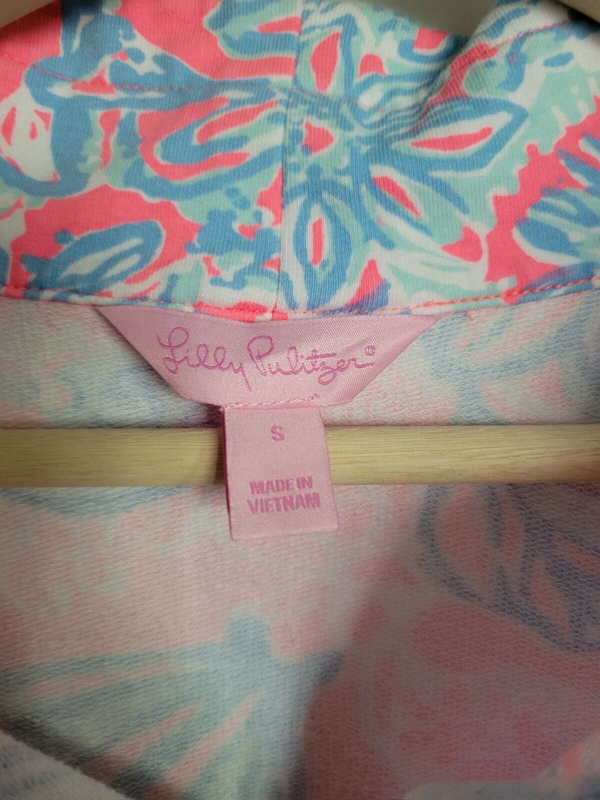 Lilly Pulitzer Skipper Popover Sz S Pink Sun Ray … - image 3