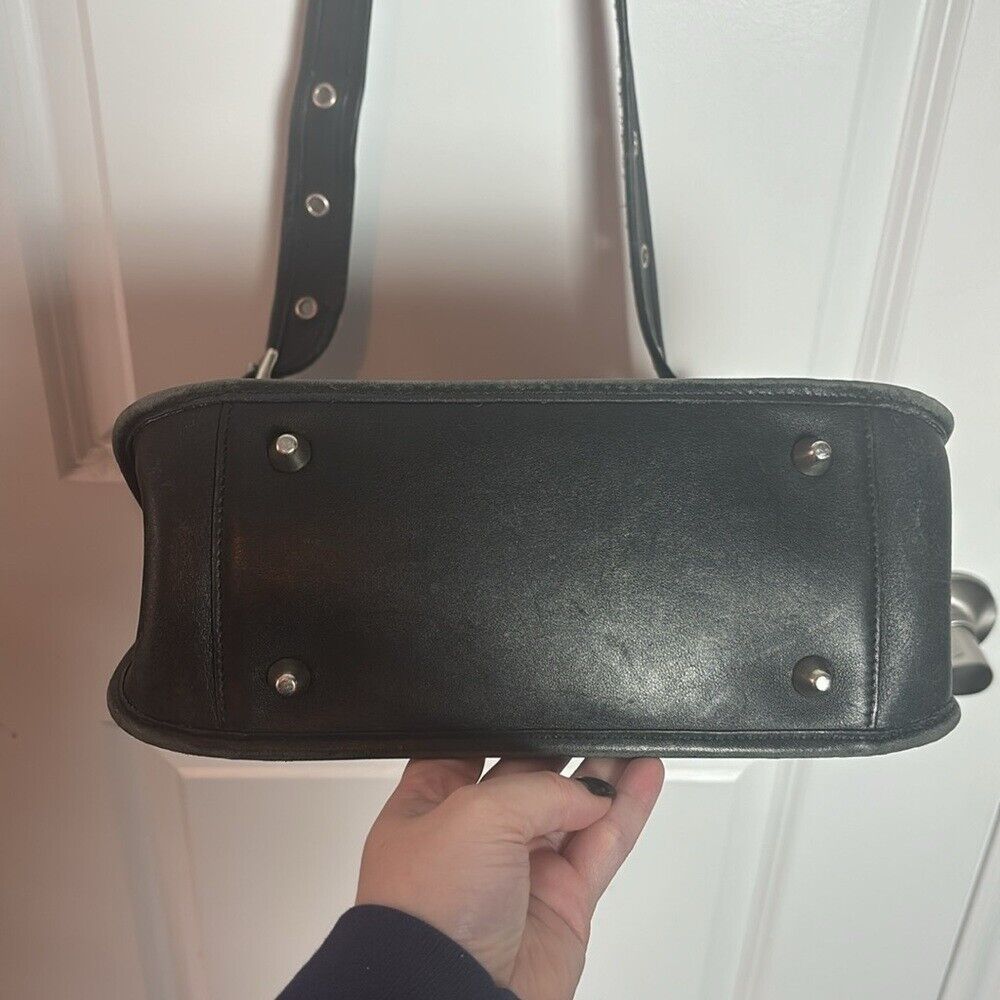 Vintage Coach Black Leather Zip Legacy Bag - image 7