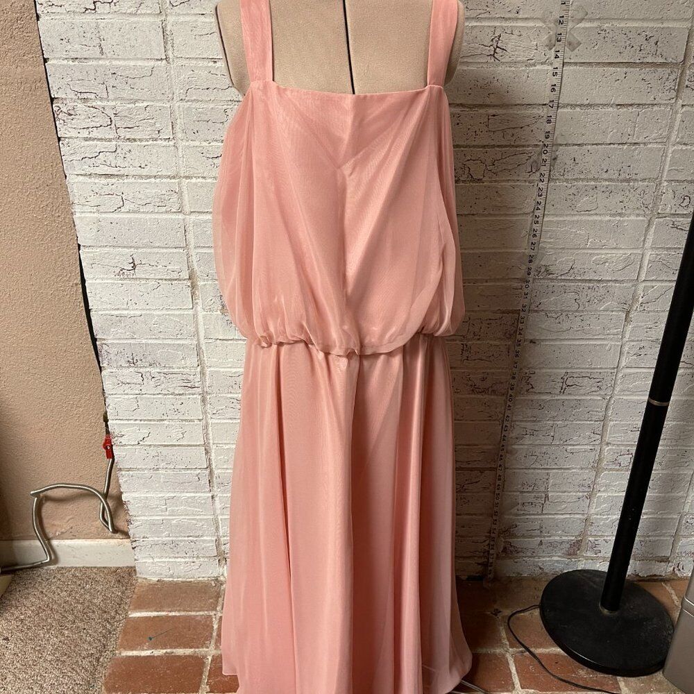 Vintage 1980s Rose pink pleated skirt dress and E… - image 11