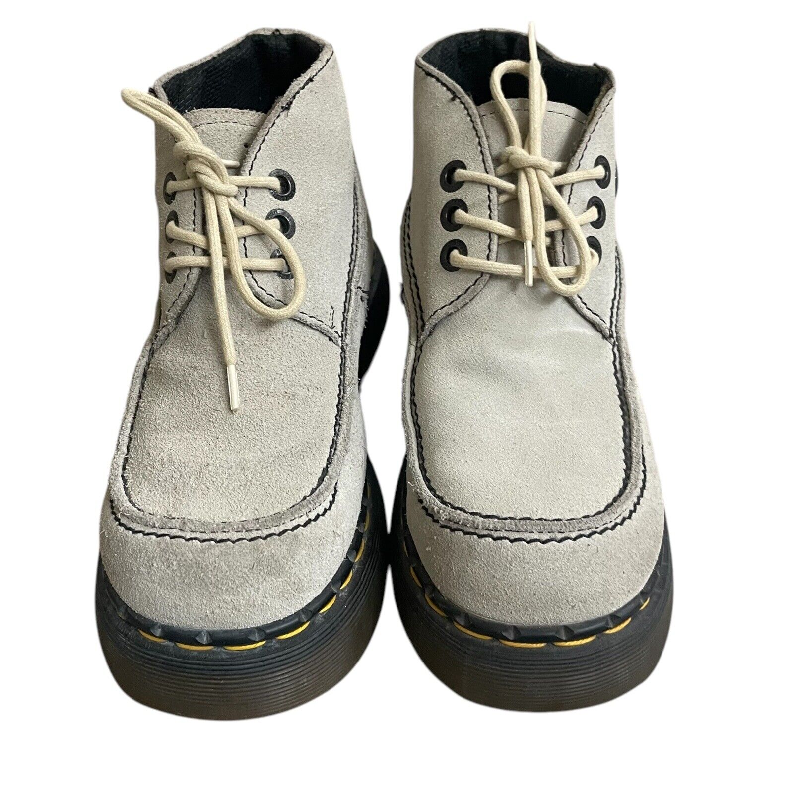 Dr Martens Vtg 8354Grey Suede Leather Platform Ra… - image 2