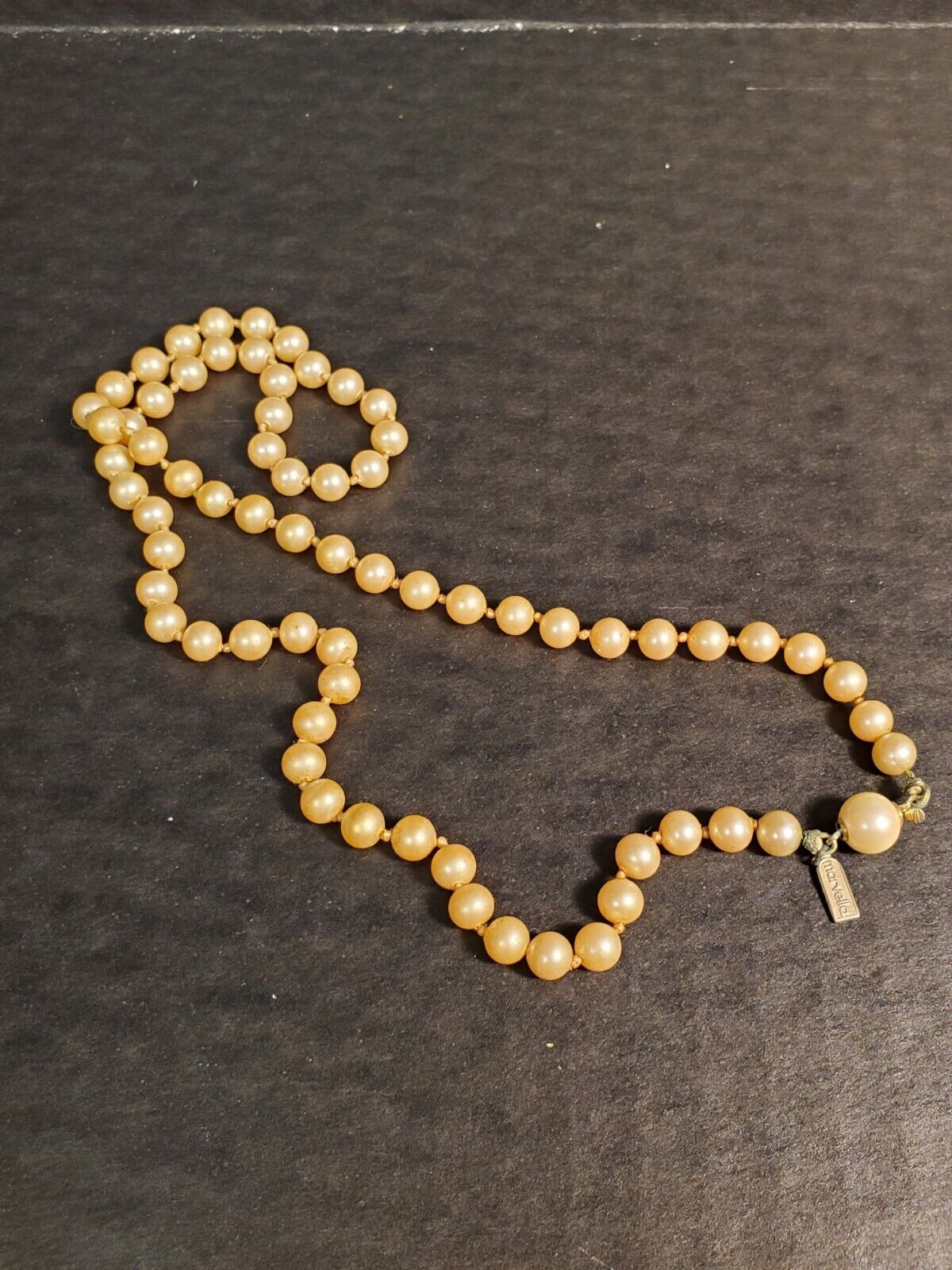 Marvella Faux Vintage Pearl 17 Inch Necklace from… - image 9