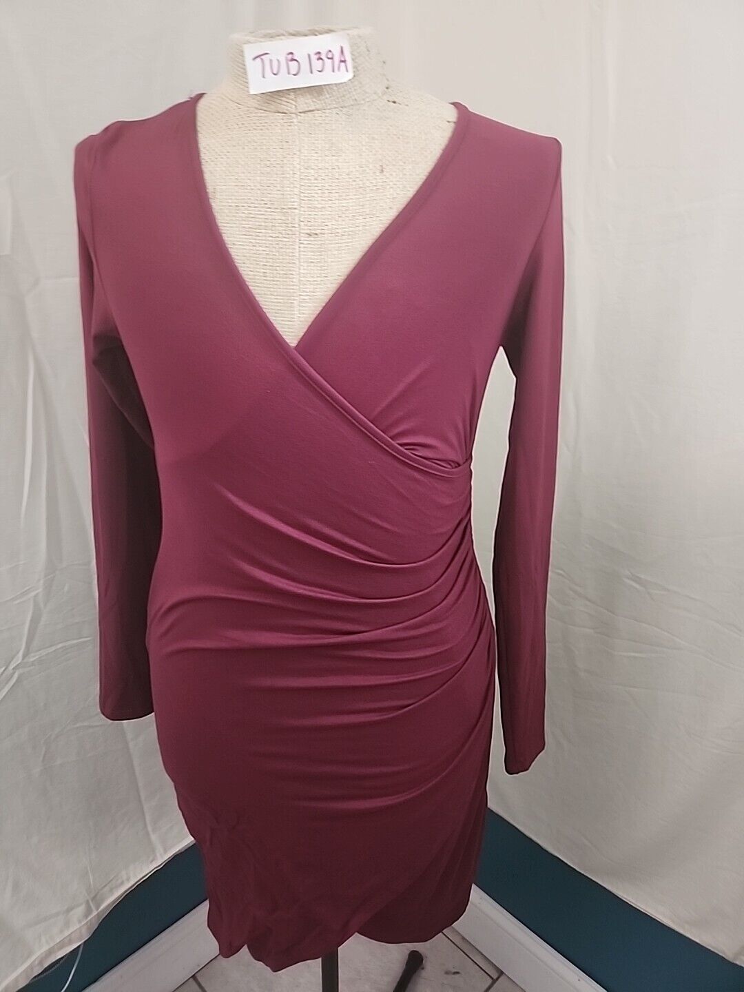 Ambiance Womens Night Out Dress Wine Color Size L - image 2