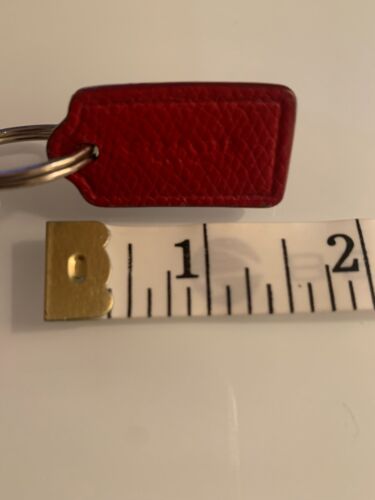 COACH NEW YORK RED LEATHER FOB BAG CHARM KEYCHAIN… - image 1