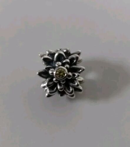 Genuine PANDORA Yellow CZ Edelweiss Flower Charm S