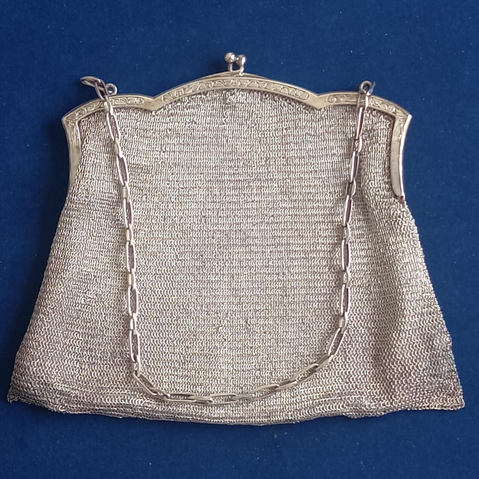 Antique german Silver .800 mesh purse hallmarked … - image 1