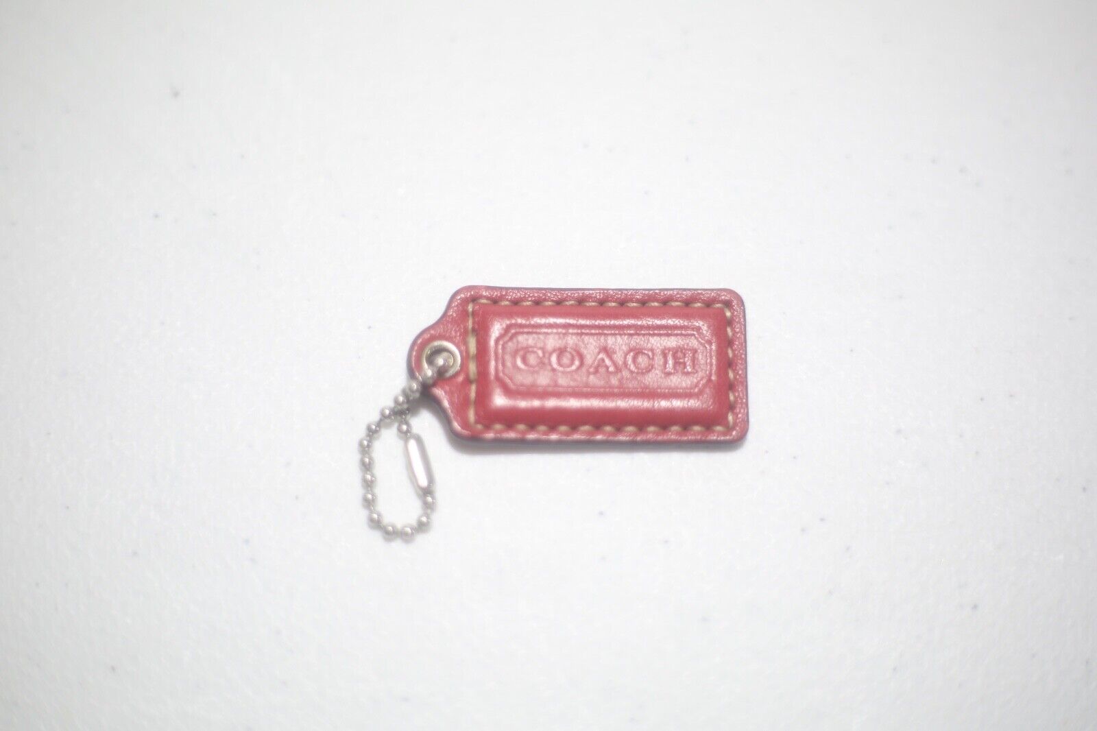 COACH Red Fob Charm Keychain Hang Tag 2" x 1" Inc… - image 6