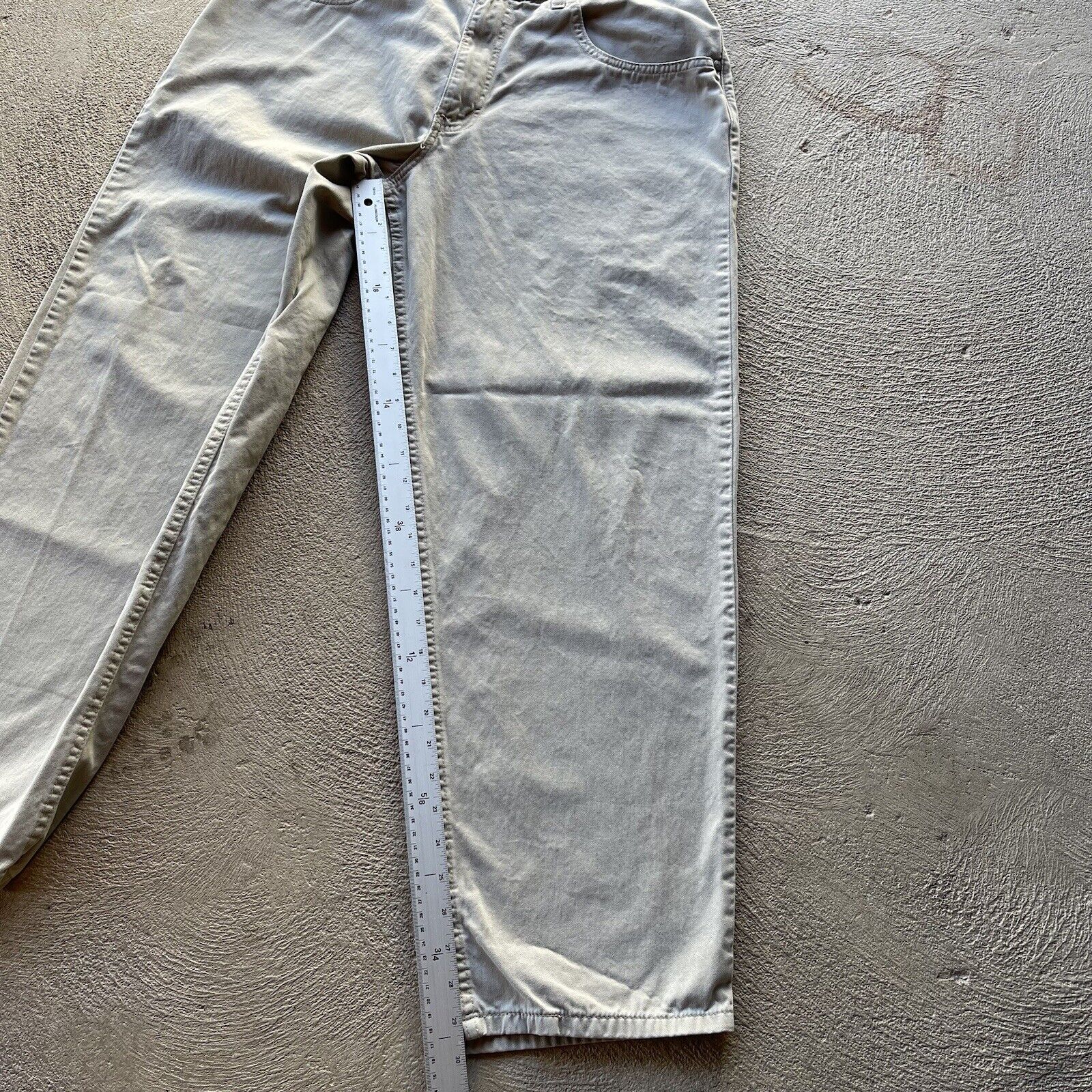 Vintage Levis Pants Mens 33x30 Beige Silvertab Ba… - image 12