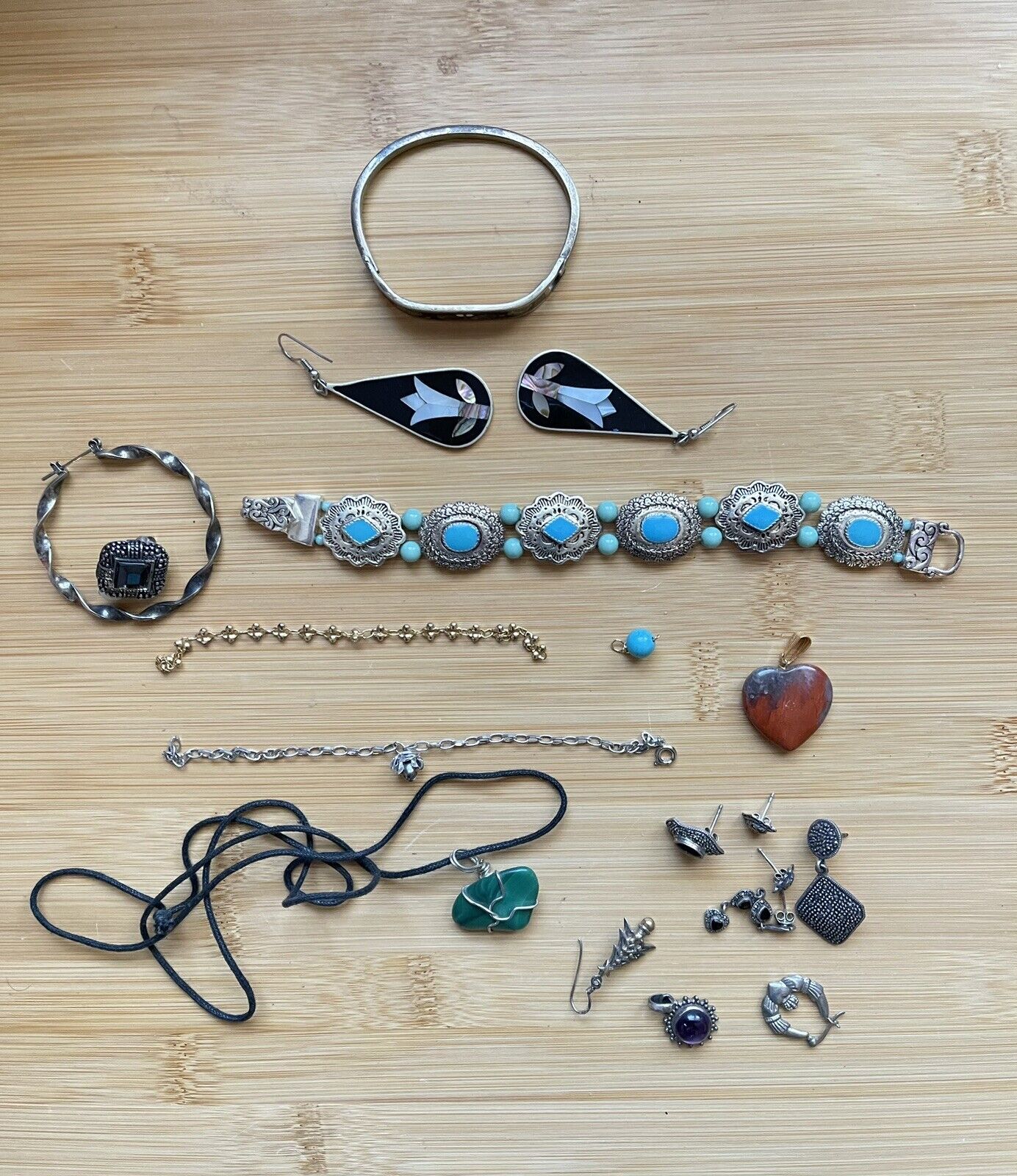 Estate Sale Find Costume Jewelry-mixed Lot +silve… - image 1