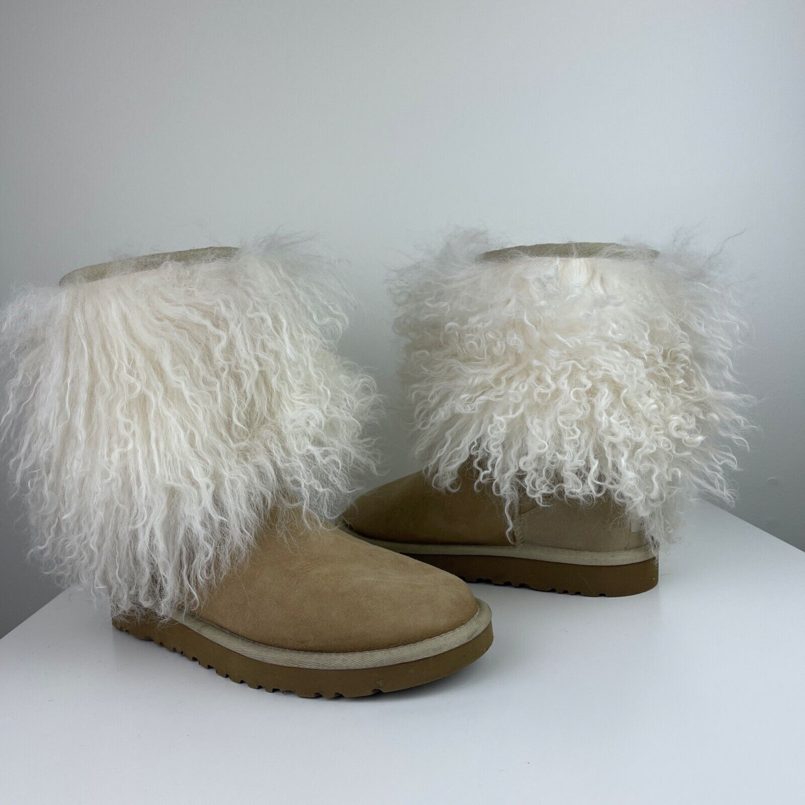 UGG Australia Beige Tan Long Mongolian Sheepskin … - image 4