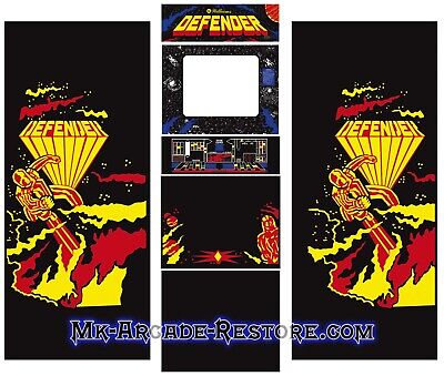 Defender Side Art Arcade Cabinet Kit Artwork Graphics Decals Print | eBay