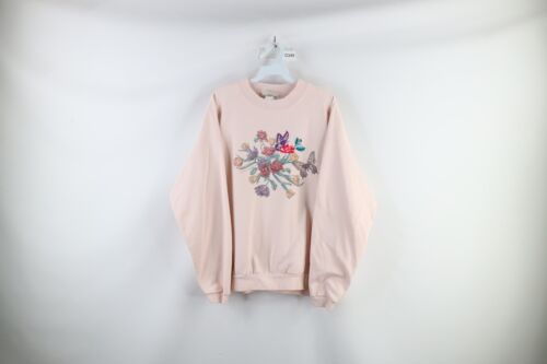 Vtg 90s Streetwear Womens XL Nature Flower Butter… - image 1