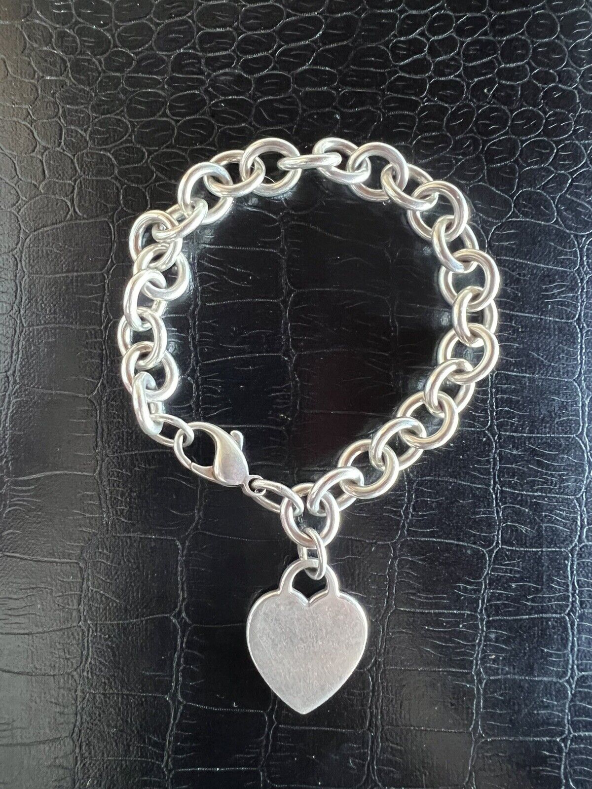 Tiffany & Co Heart Tag Charm Bracelet in Sterling… - image 3