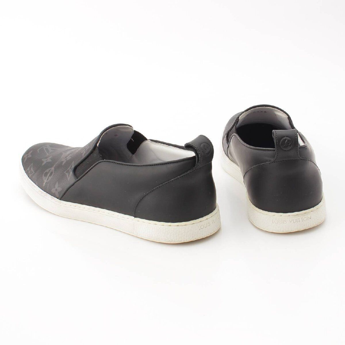 Louis Vuitton Monogram Eclipse Canvas Slip-On Bla… - image 4