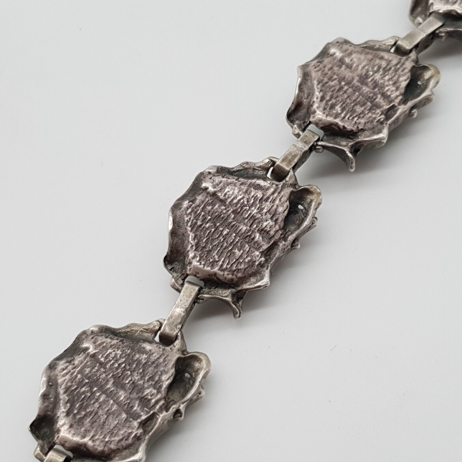 Modernist Bombastic 835 Silver Solid Bracelet - 9… - image 14