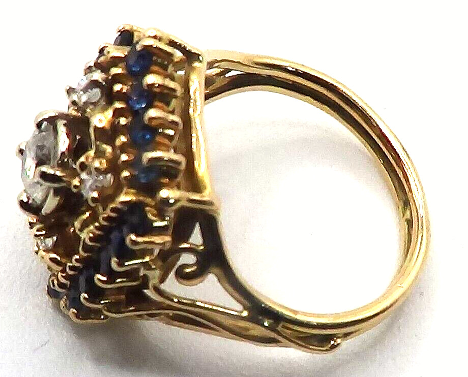 BEAUTIFUL VINTAGE  SOLID  14K YELLOW GOLD SAPPHIR… - image 2