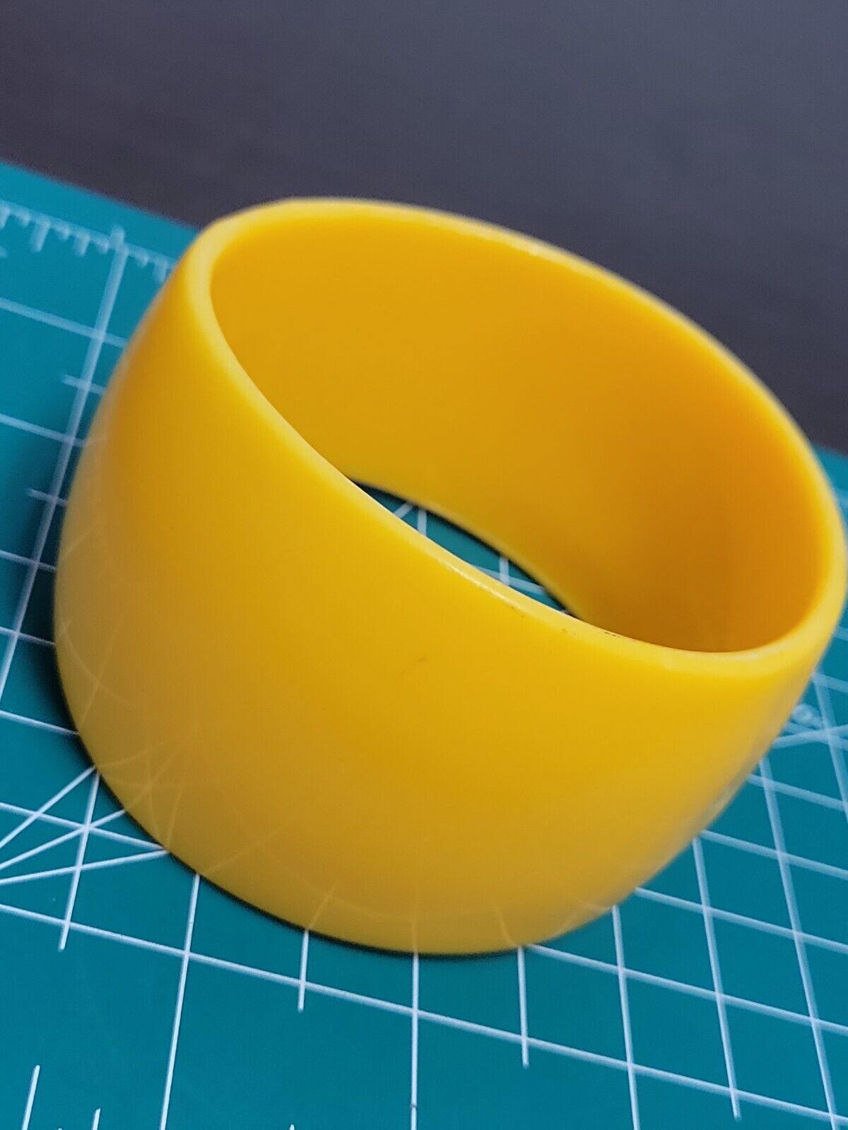 Vintage Bangle Bracelet Asymmetrical Canary Yello… - image 11