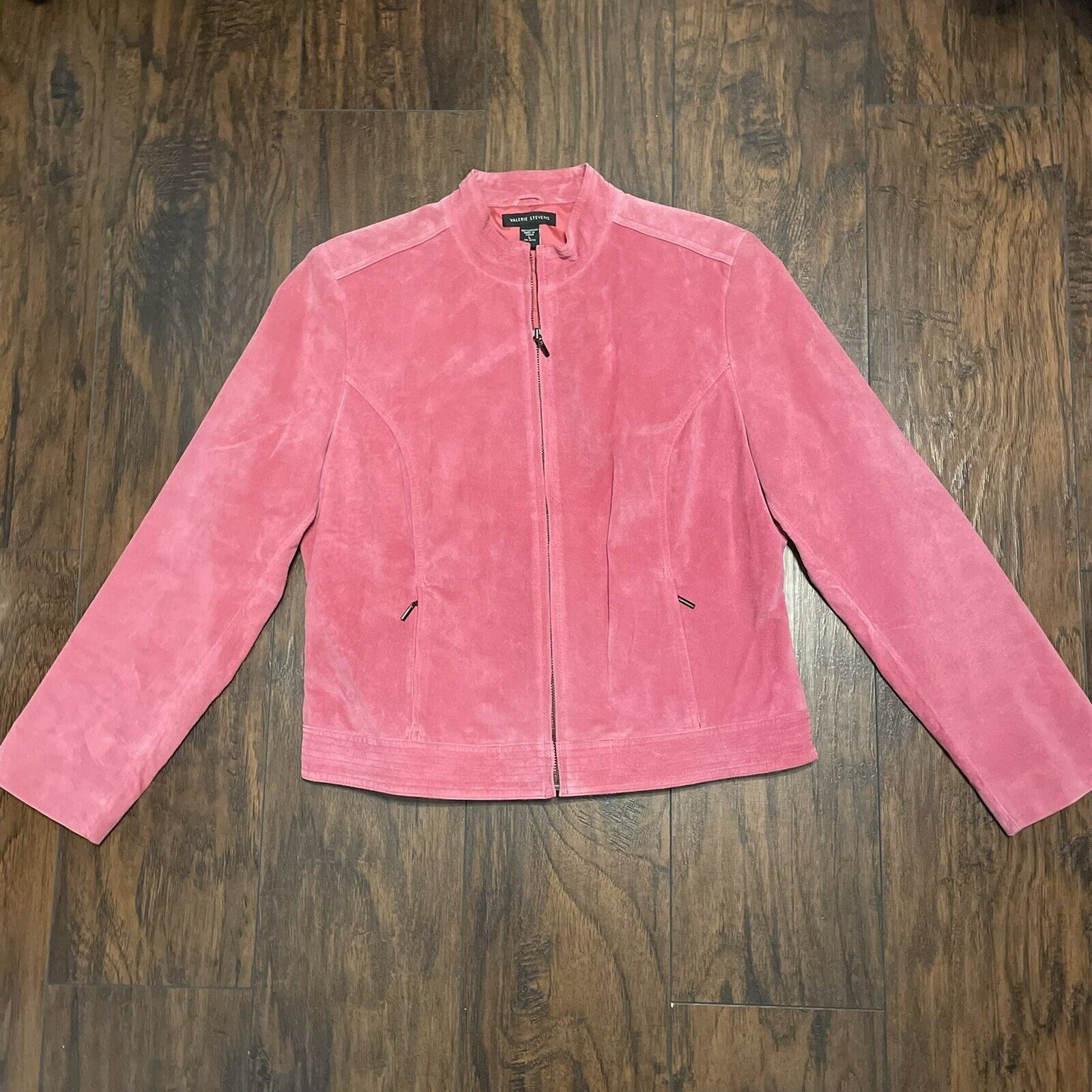 Vintage Valerie Stevens Pink Suede Leather Jacket… - image 4