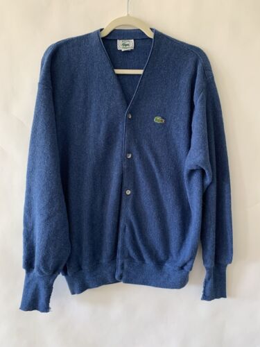 Vintage IZOD Lacoste Cardigan Blue USA Tag sz XL … - image 1