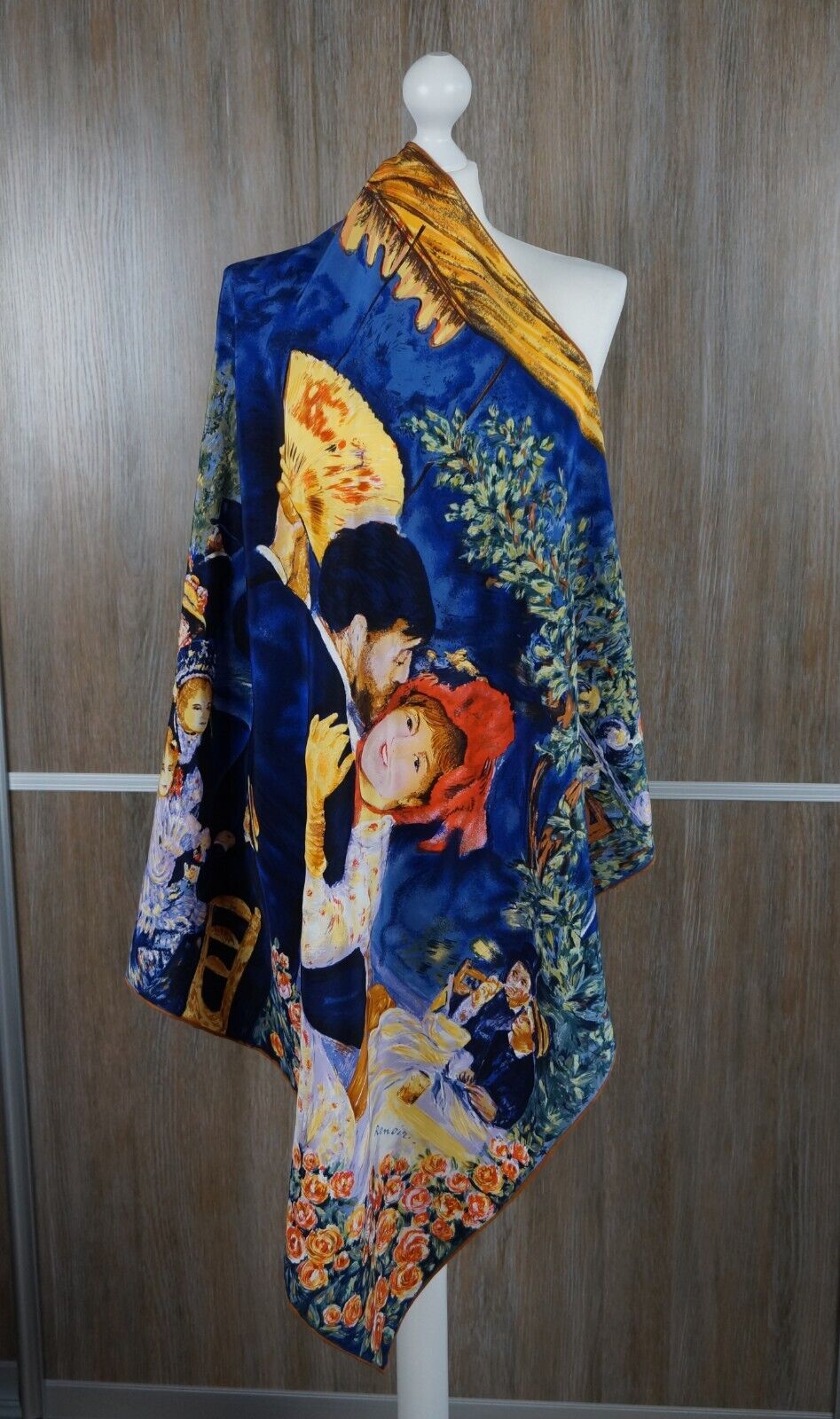 RENOIR vintage silk scarf "Dance In The Country" - image 10