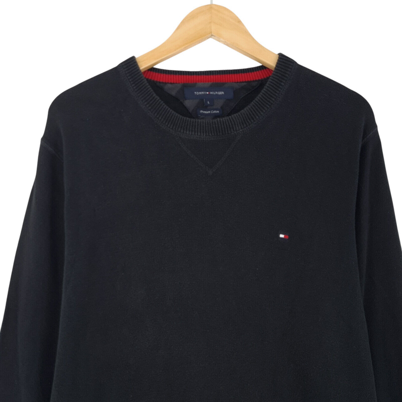 Vintage Tommy Hilfiger Jumper Sweater Men Black P… - image 2