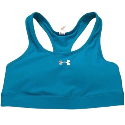 Under Armour Racerback Compression Sports Bra Blu… - image 1