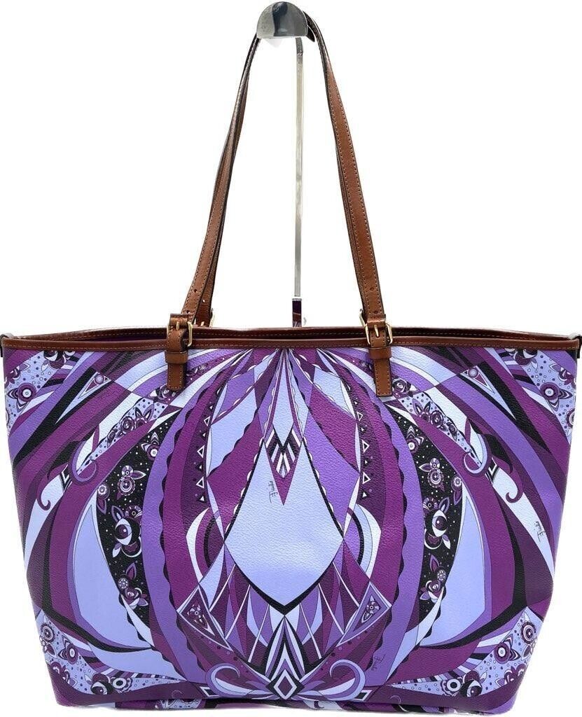 Emilio Pucci Psychedelic Pattern Tote Bag Women P… - image 1