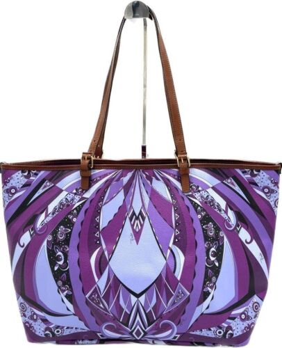 Emilio Pucci Psychedelic Pattern Tote Bag Women P… - image 1