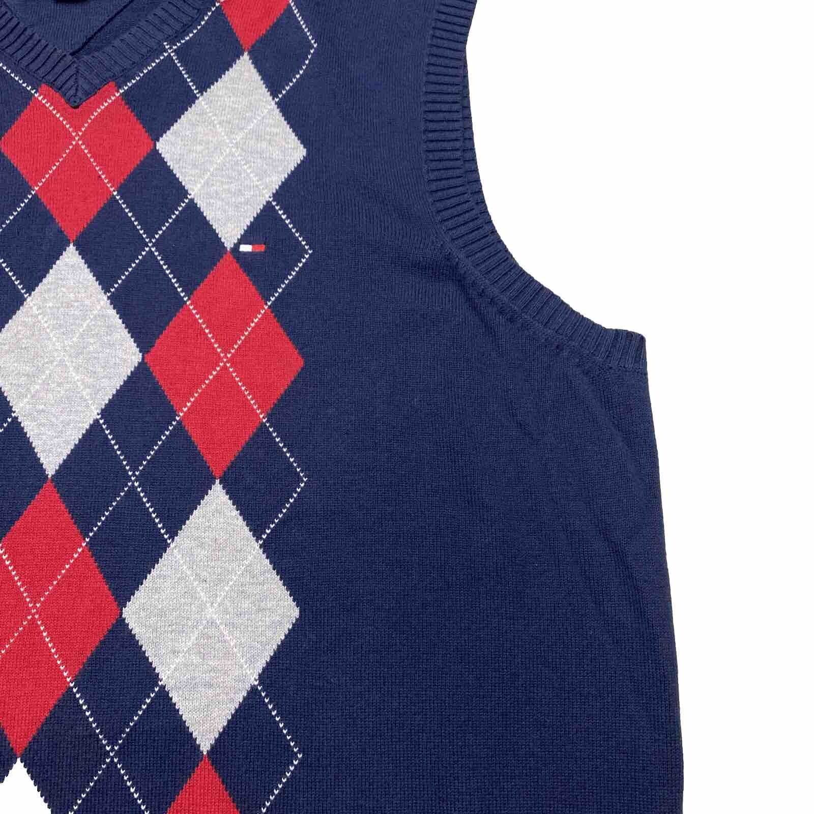 Tommy Hilfiger Men’s Sweater Vest Size M Red Blue… - image 3