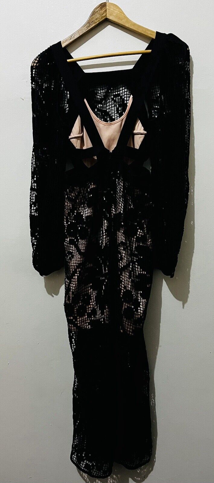 Alice McCall Black Long Sleeve Cut Out Lace Maxi - image 5