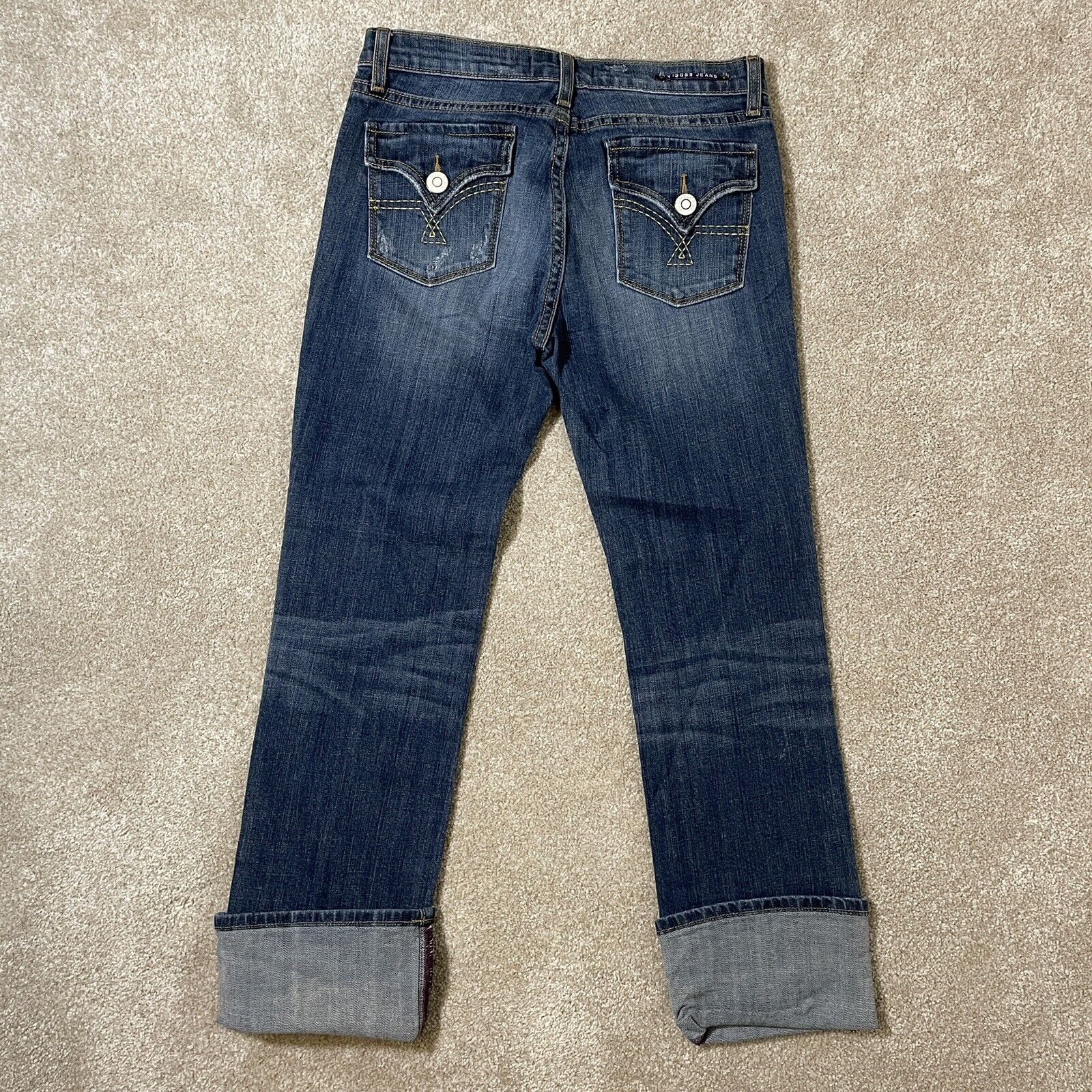 Vigoss New York Straight leg distressed denim Str… - image 2