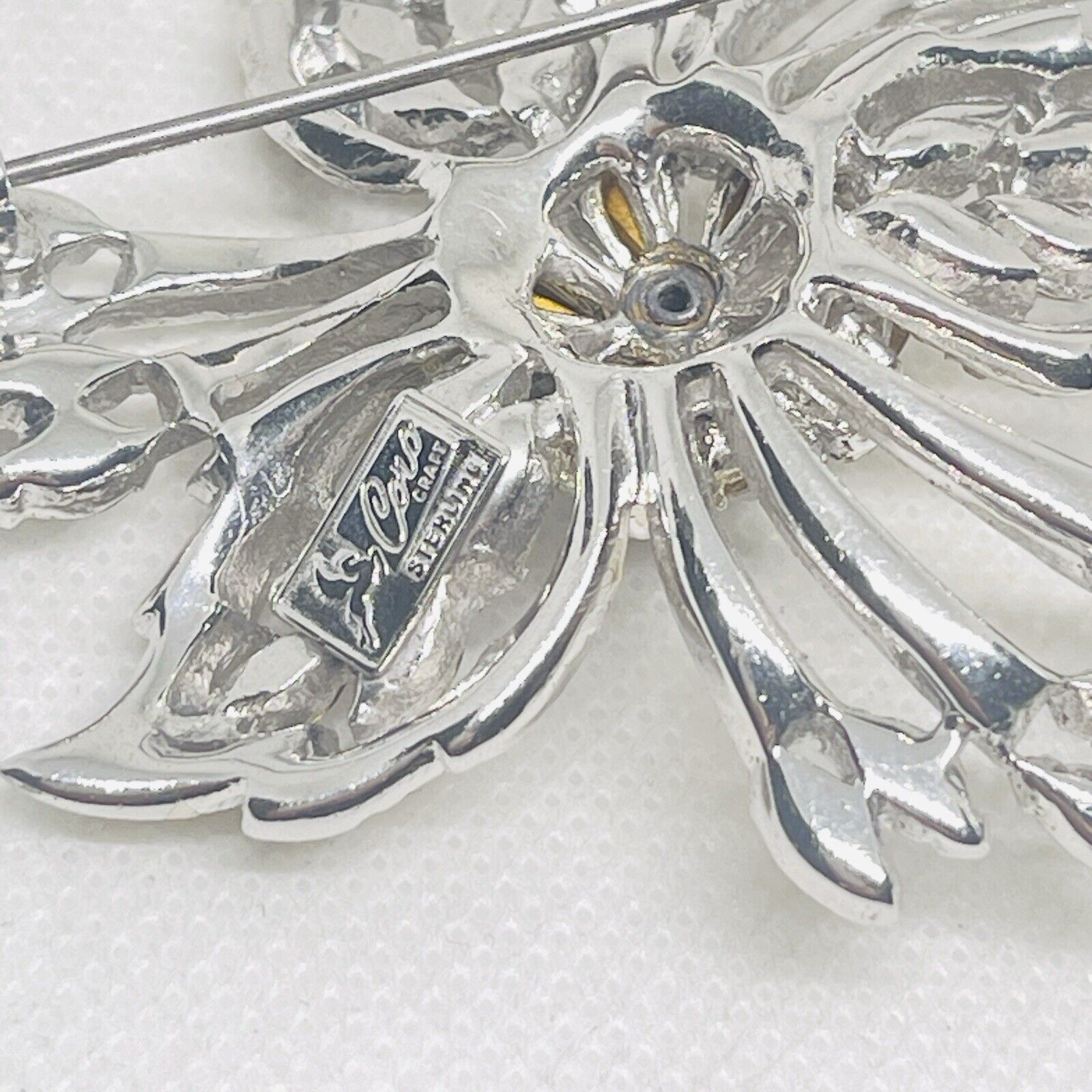 Vintage Sterling Corocraft Pegasus Clear Crystal … - image 7