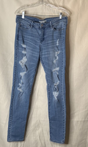 abercrombie and fitch distressed skinny jeans 10R - image 1