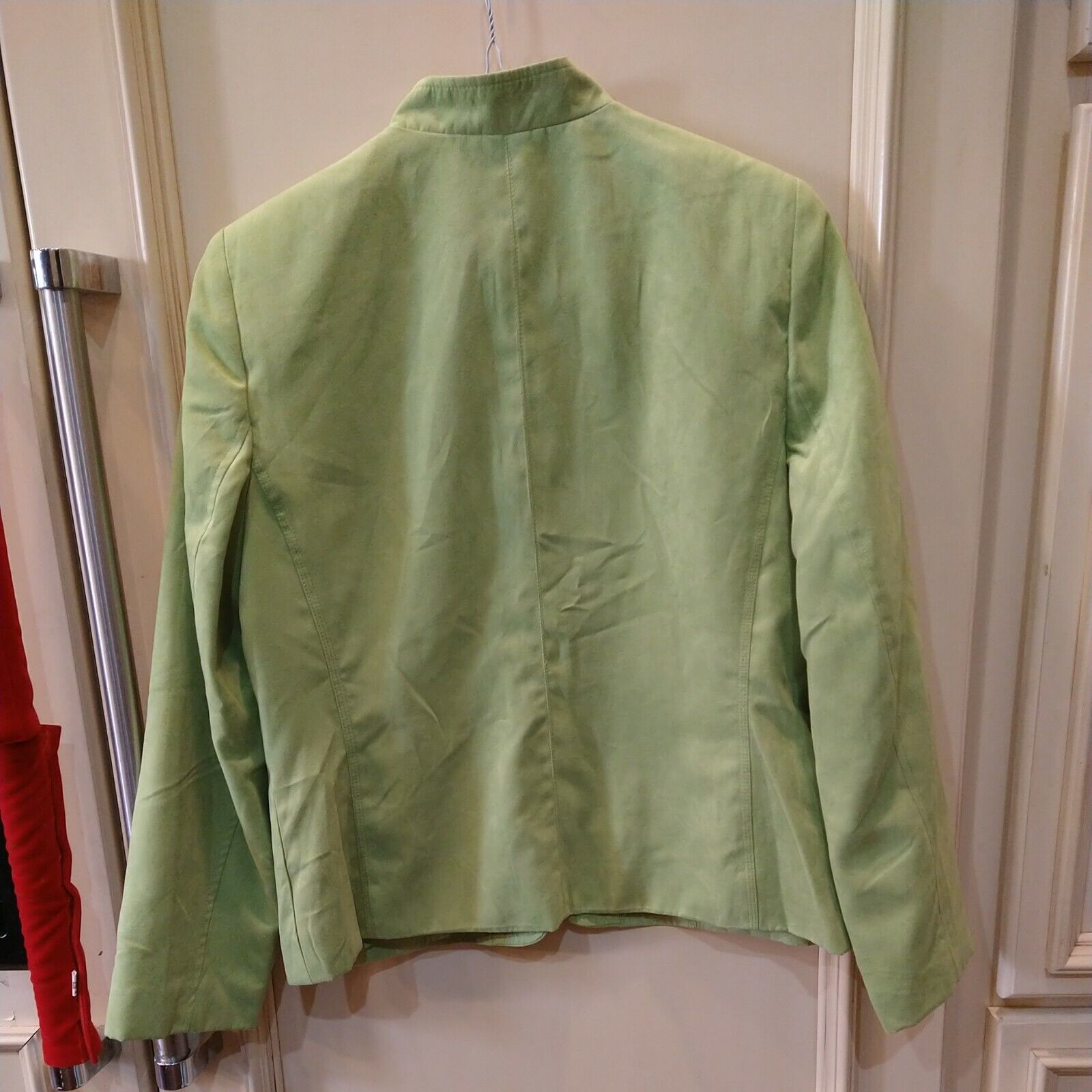 Alfred Dunner VTG Faux Suede Lime Green Full Zip … - image 4