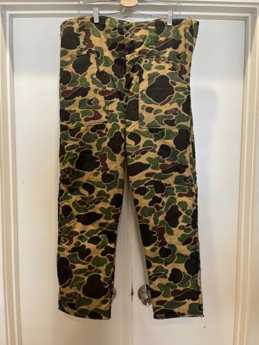 Vintage 70s Duck Frog Skin Camo Pants Mens 40 x 28