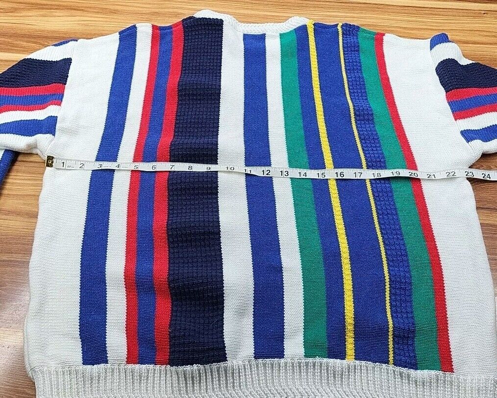 Vintage Preswick & Moore Knit Sweater Striped Men… - image 9