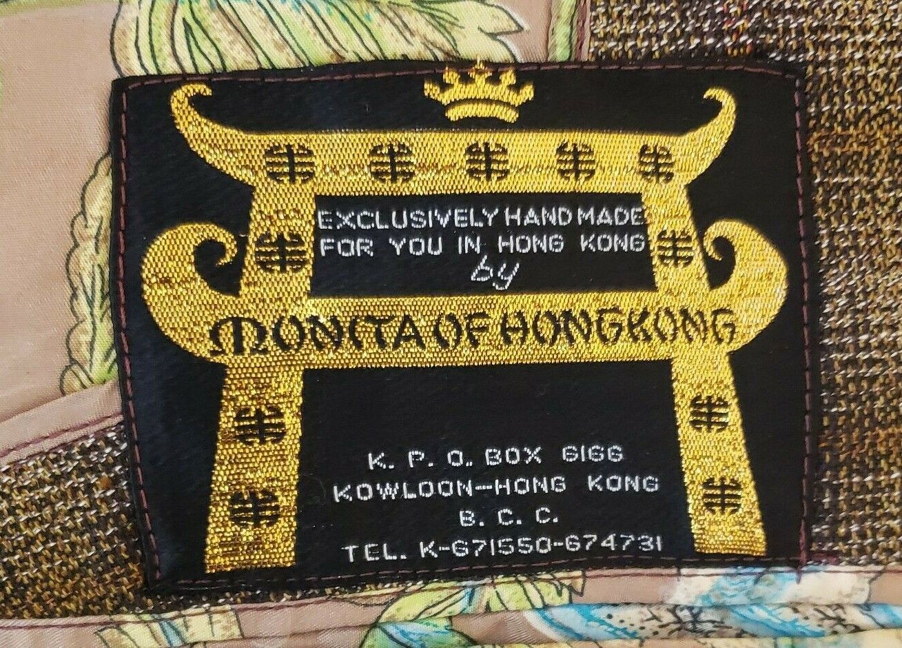 Vintage Custom Made Monita of Hong Kong Men's Tan… - image 3