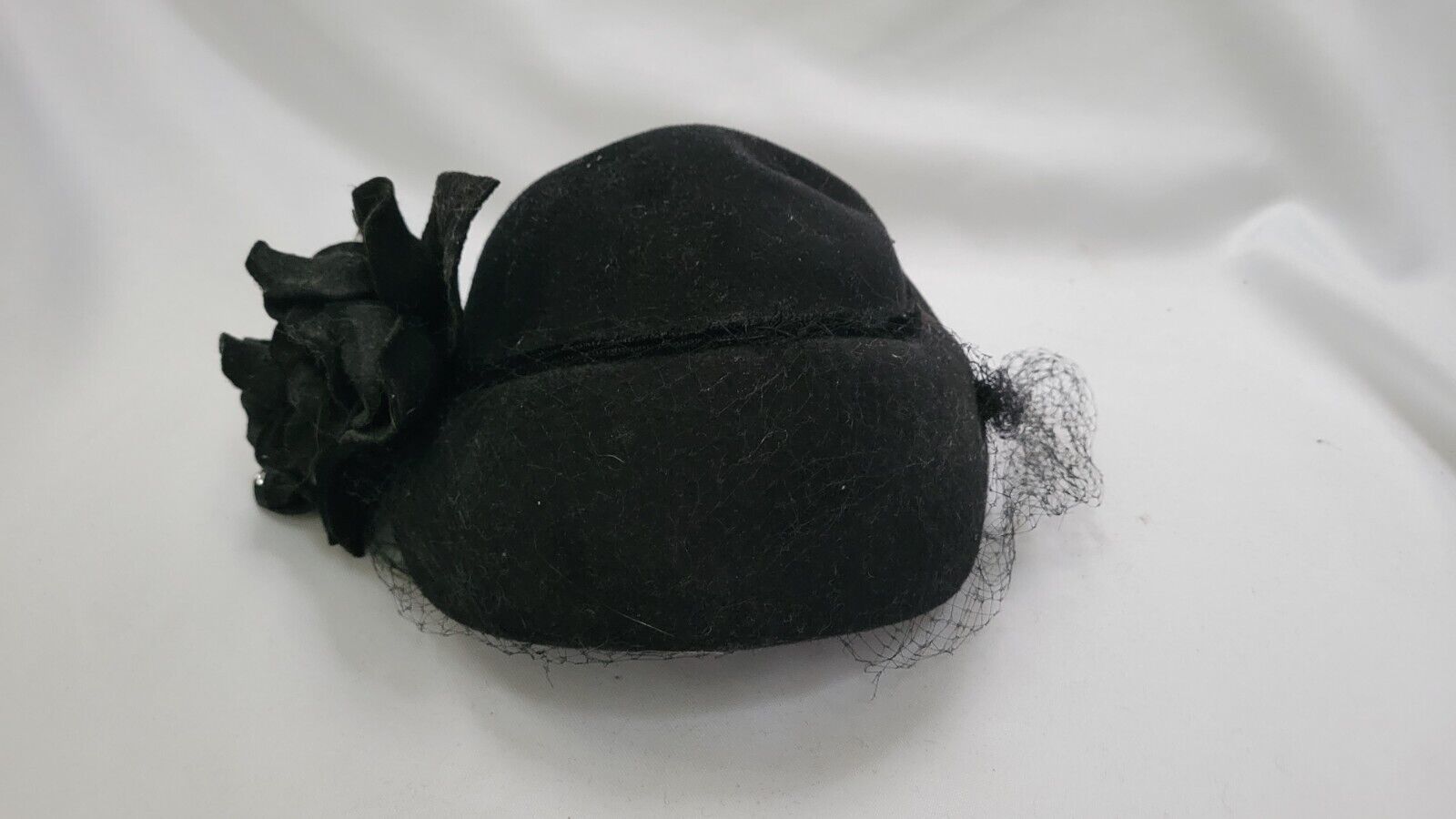 Antique Vintage Stylish 30's 40s Women's Hat Blac… - image 4