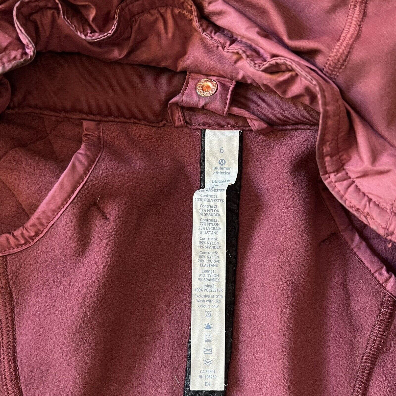 VEUC Lululemon Fleecy Keen Jacket III Removable H… - image 4