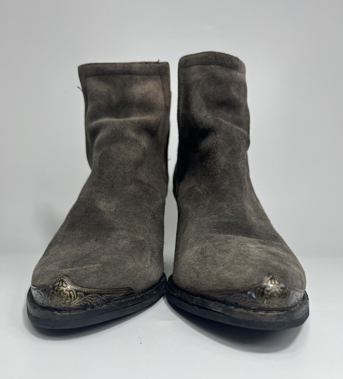 Jeffrey Campbell Cromwell Gray Suede Booties Size… - image 3