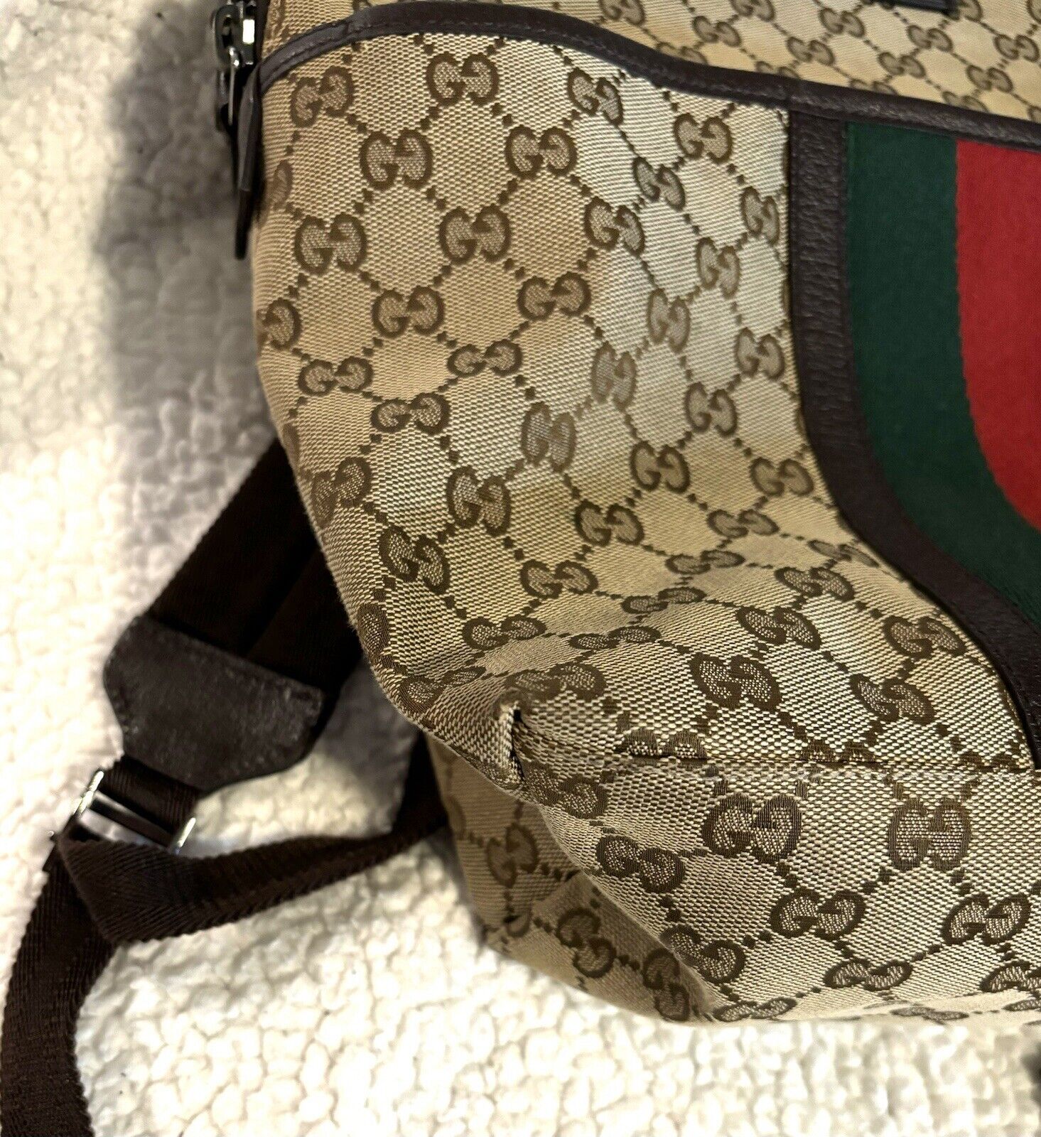 Gucci Backpack Beige Supreme  Canvas GG Monogram … - image 9