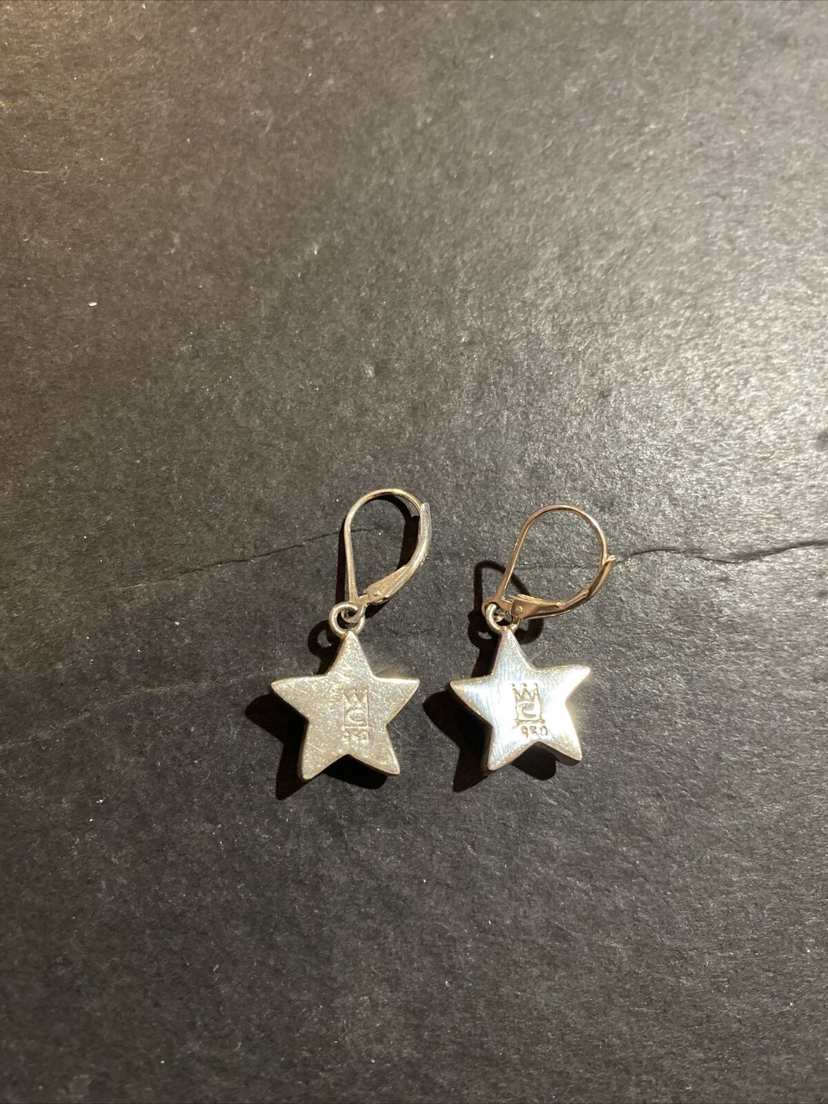 Vtg Sterling Silver 950 Blue Larimar Star Dangle … - image 5